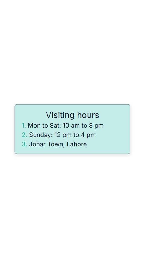 Clinic Opening Hours preview