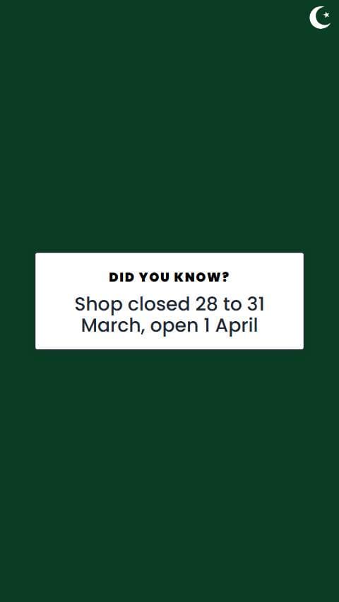 Eid Holiday Shop Notice preview