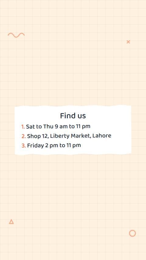 Shop Hours and Address preview