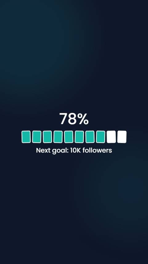 Follower Goal Progress preview