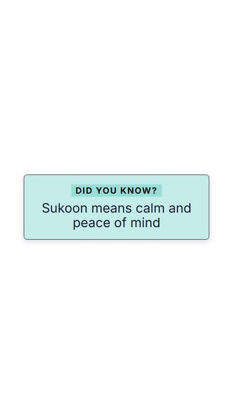 Word of the Day: Sukoon preview